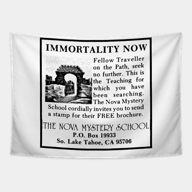 Immortality Now / Vintage Occultism Advertisement Tapestry by CultOfRomance