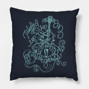 Tangled Up in Bluegrass (teal) Pillow