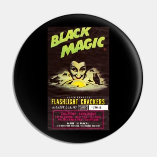 VINTAGE FIRECRACKER BLACK MAGIC MADE IN MACAU Pin