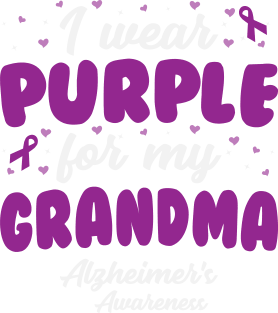 Alzheimers Awareness - I Wear Purple For My Grandma Magnet