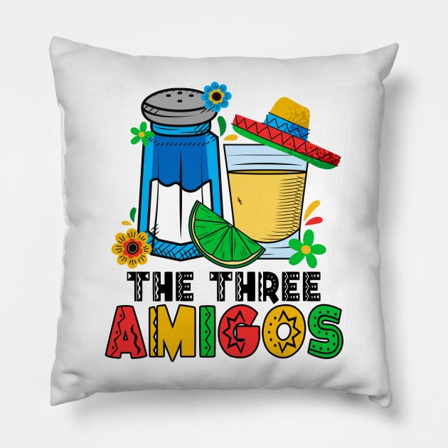 The Three Amigos Tequila Lime Salt Pillow by catador design