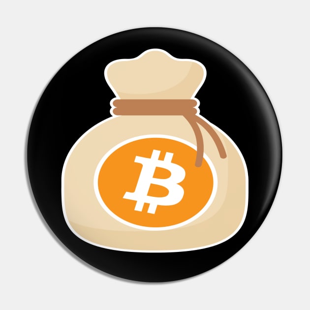 Bitcoin Money Bag Pin by Twistedburt