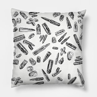 Bullet Pattern Black and White Pillow