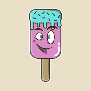 Funny Ice Pop Ice Cream Face T-Shirt