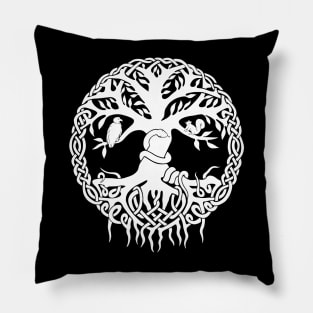 Yggdrasil The World Tree (white version) Pillow