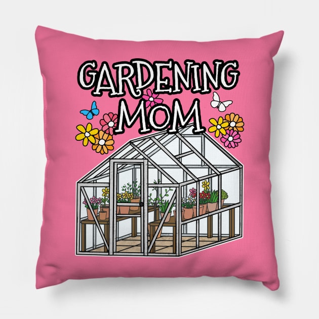 Gardening Mom Mothers Day Pillow by doodlerob