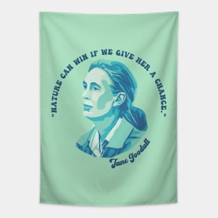 Jane Goodall Portrait and Quote Tapestry