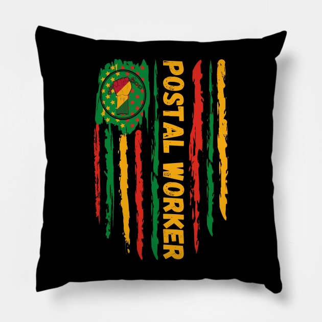 Postal Workers Juneteenth 1865 Celebration Pillow by JustBeSatisfied