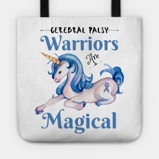 Cerebral Palsy Warriors Are Magical, Cute Green Unicorn Tote