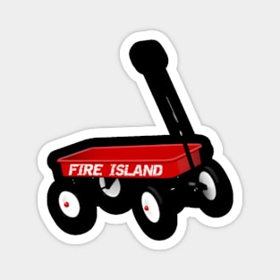 Fi Ny Fire Island Red Wagon Ocean Beach Es Grove Kismet Magnet