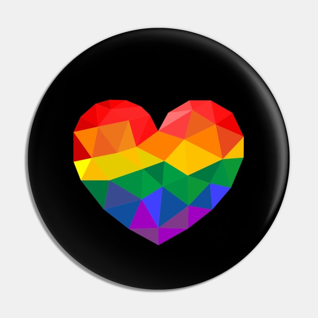 Crystal Pride Heart Pin by InfiniTee Design