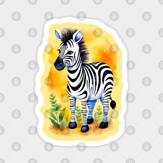 Cute Zebra Kids Magnet by craftydesigns