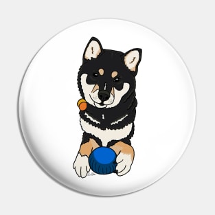 Shiba Inu Playing Pin