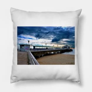 Bournemouth Pier And Beach Dorset Pillow