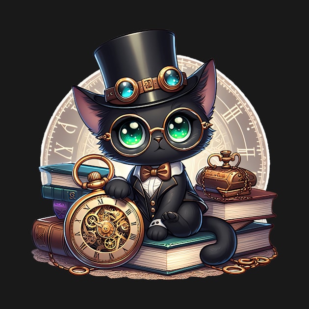 Steampunk Cat - Made by AI by Nerd.com