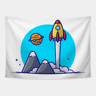 space rocket Tapestry