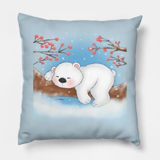 Sleeping Polar Bear Pillow