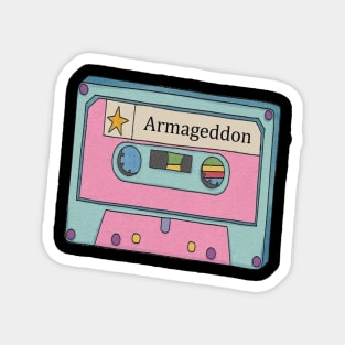 Vintage Cassette Tape Armageddon Magnet