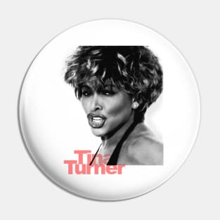 tina turner grayscale halftone Pin