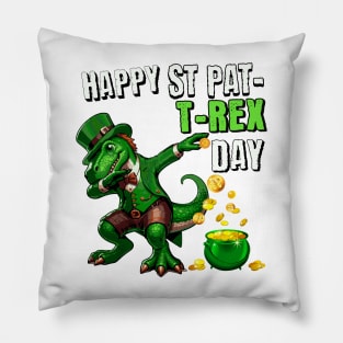 Happy St Pat-T-REX Day Saint Patricks TRex Pillow