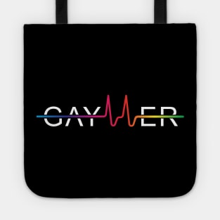 Gaymer Girl / Boy Gamer Gayming Gay Pride Heartbeat Tote