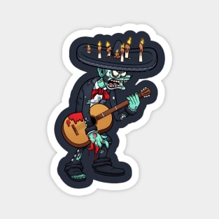 Day Of The Dead Zombie Mariachi Magnet