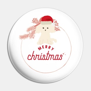 Merry Christmas Puppy Pin