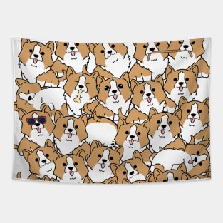 Multi Corgi Tapestry