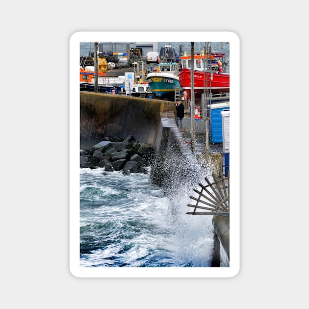 Photographer on the seafront  - Seahouses, Northumberland, UK Magnet by richflintphoto