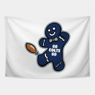 Indianapolis Colts Gingerbread Man Tapestry