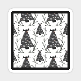 Gothic Christmas Tree Magnet