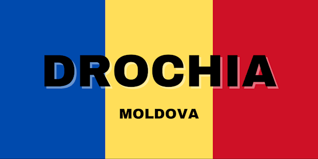 Drochia City in Moldovan Flag Colors Kids T-Shirt by aybe7elf