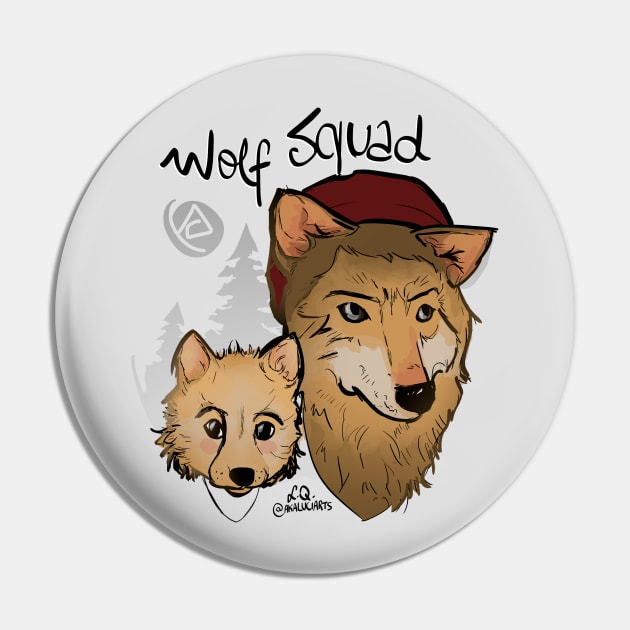 Wolf Squad Pin by @akaluciarts