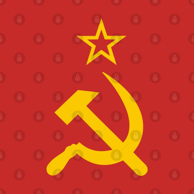 Soviet Symbols Star, Hammer And Sickle by okpinsArtDesign
