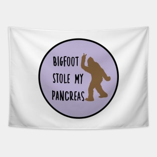 Bigfoot Stole My Pancreas Lavender Tapestry