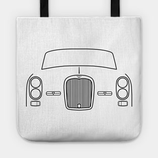 Alvis TE21 1960s classic British sports saloon car black outline graphic Tote