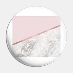 Blush and classic marble - en rose gold Pin