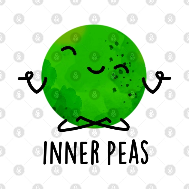 Inner Peas Cute Meditating Pea Pun by punnybone