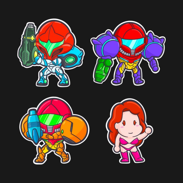 Chibi Metroid (Pack 1) by DrawingsFromHell