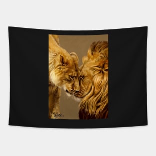 A Lion and his Lioness Tapestry