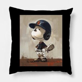 Snoopy Vs Arizona Diamondbacks Canine Catch Pillow