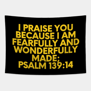 Bible Verse Psalm 139:14 Tapestry