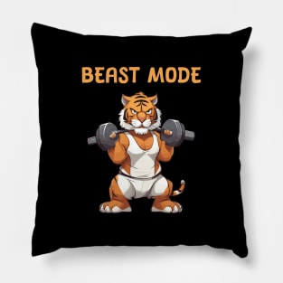 Beast mode for gym Pillow