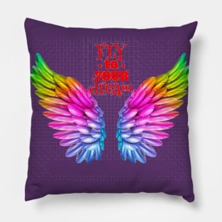 Rainbow wings Pillow