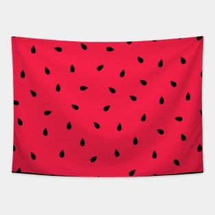 Watermelon Black Seeds Seamless Pattern Tapestry