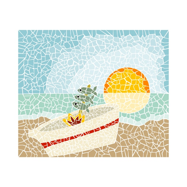 Mosaico Estilo Gaudi Espeto Playa by soniapascual