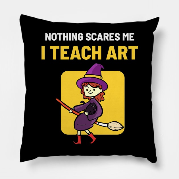 Art Teacher Halloween Costume Pillow by Tatjana  Horvatić