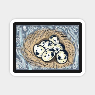 Quail eggs Magnet