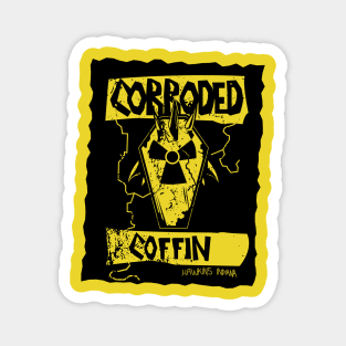 Corroded Coffin Metal Logo Thrash Magnet