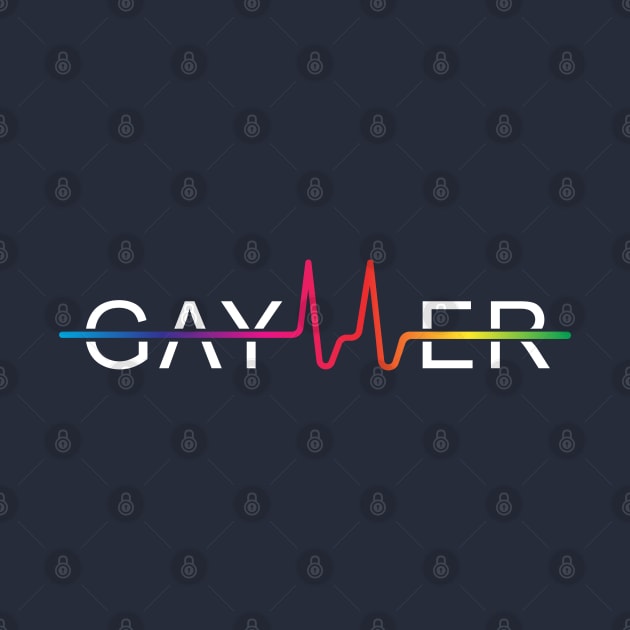 Gaymer Girl / Boy Gamer Gayming Gay Pride Heartbeat by stuffbyjlim